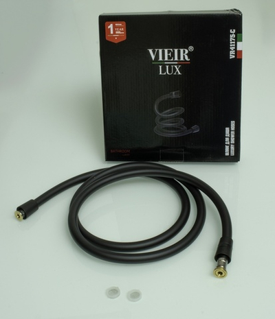 Шланг для душа 200см, СИЛ., 360° (ЧЕРНЫЙ) ViEiR  (50/1шт)