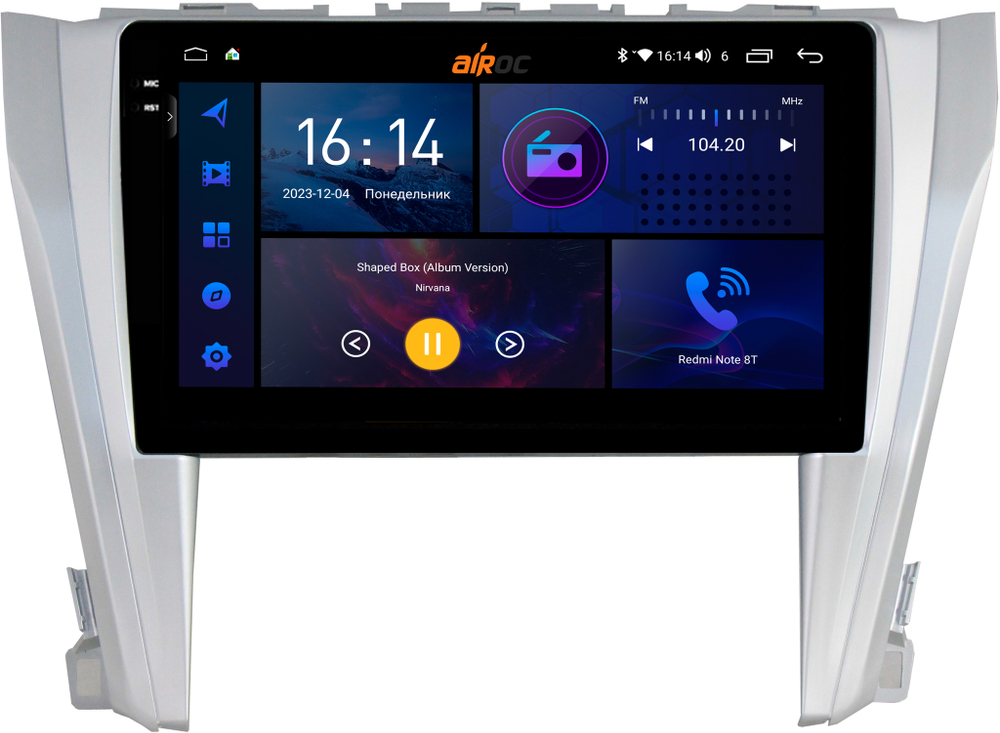 Магнитола для Toyota Camry 2014-2018 - AIROC 2K RI-1117 Android 12, QLed+2K, ТОП процессор, 8/128Гб, CarPlay, SIM-слот