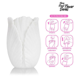 Белый нереалистичный мастурбатор 15см в форме бутона цветка Bior Toys Sexy Friend Flower Tulips SF-70284