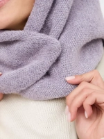 Капор зимний вязаный капюшон на флисе