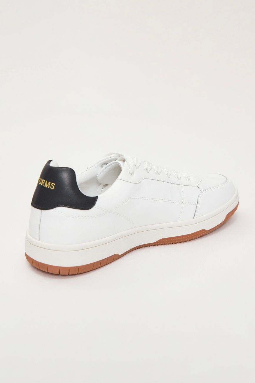 Кроссовки из натуральной кожи с контрастной пяткой, белый