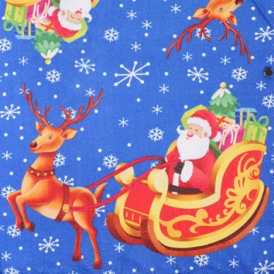 Полотенце кухонное «SPARKLE - Дедушка Мороз» 40*58 см, микрофибра 210 гр/м2