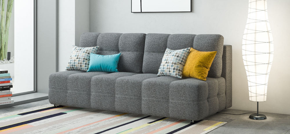 Диван Денди Мини Рогожка Мальмо серый