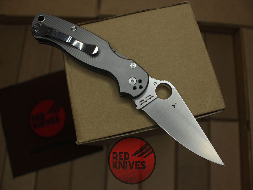 Нож Spyderco Paramilitary 2 Титан - фрезеровка лучи