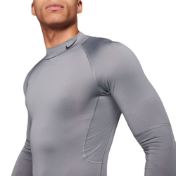 Термобелье Nike Pro Dri-FIT Fitness Mock-Neck Long-Sleeve - smoke grey/black - Gray