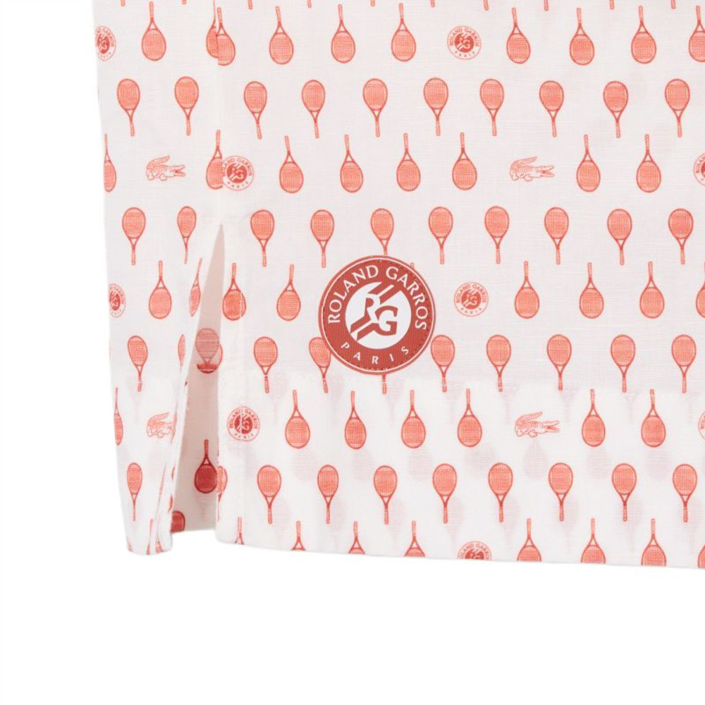Женское поло Lacoste Roland-Garros Edition Print - flour/briquette
