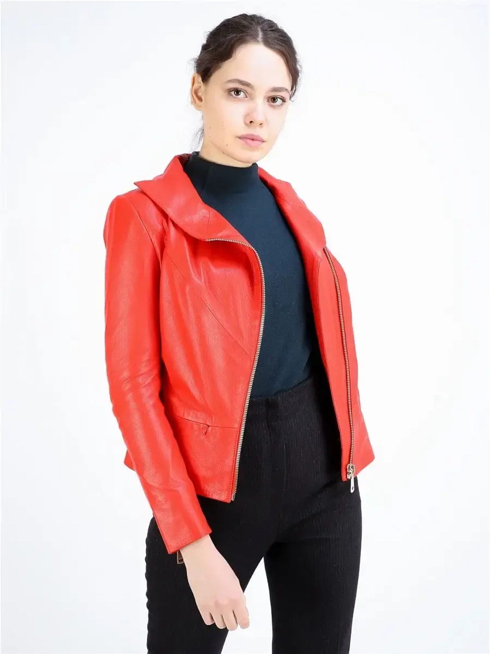 Косуха кожаная куртка женская Турция