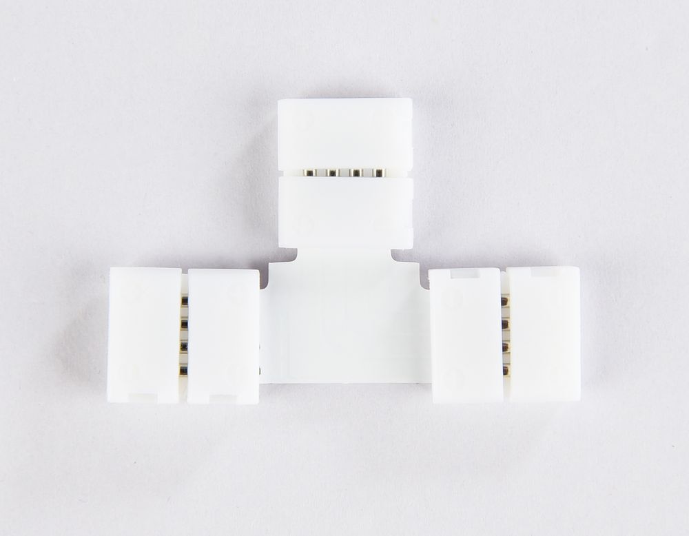 Ambrella Соединитель T для светодиодной ленты 5050 12/24V (4 конт.) GS7001 (5шт) LED Strip GS7001