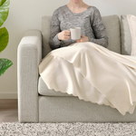 Плед IKEA THORGUN (ТХОРГУН), Белый, 120х160 см