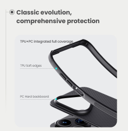 Чехол противоударный от Nillkin для Huawei Pura 80, серия Super Frosted Shield Pro