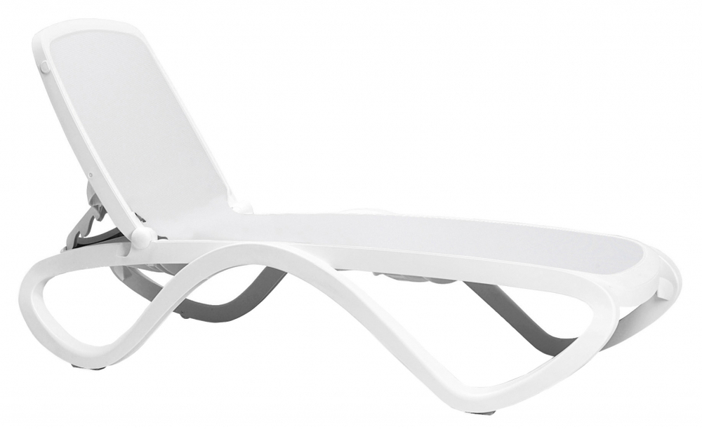 Шезлонг лежак пластиковый Nardi Omega, белый