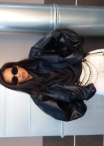 Куртка из эко-кожи "Кэш", Черный