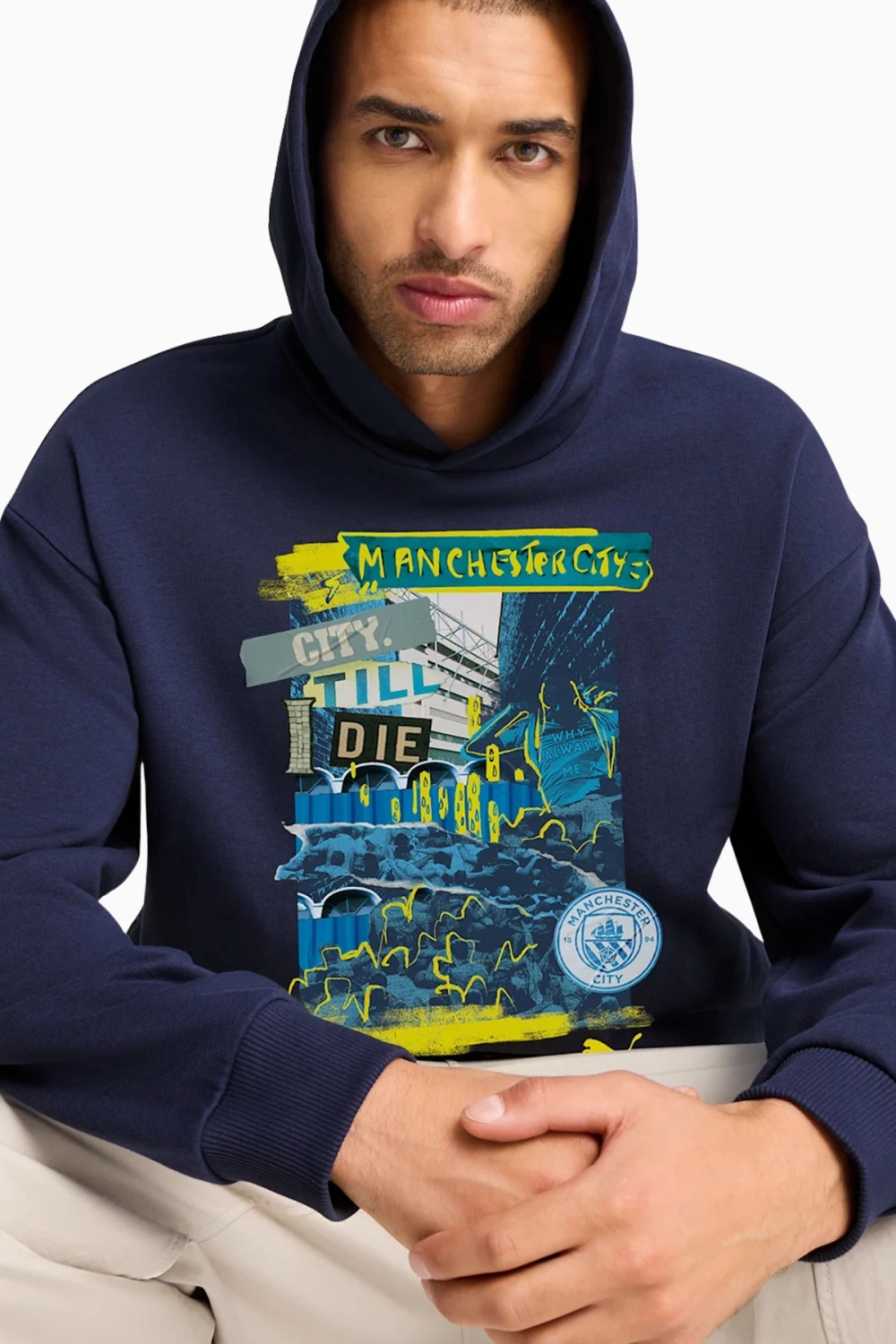 Кофта Puma Manchester City 24/25 ftblNRGY+ - темно-синий