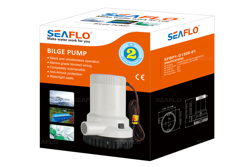 Помпа SeaFlo 12B 1500GPH non-auto