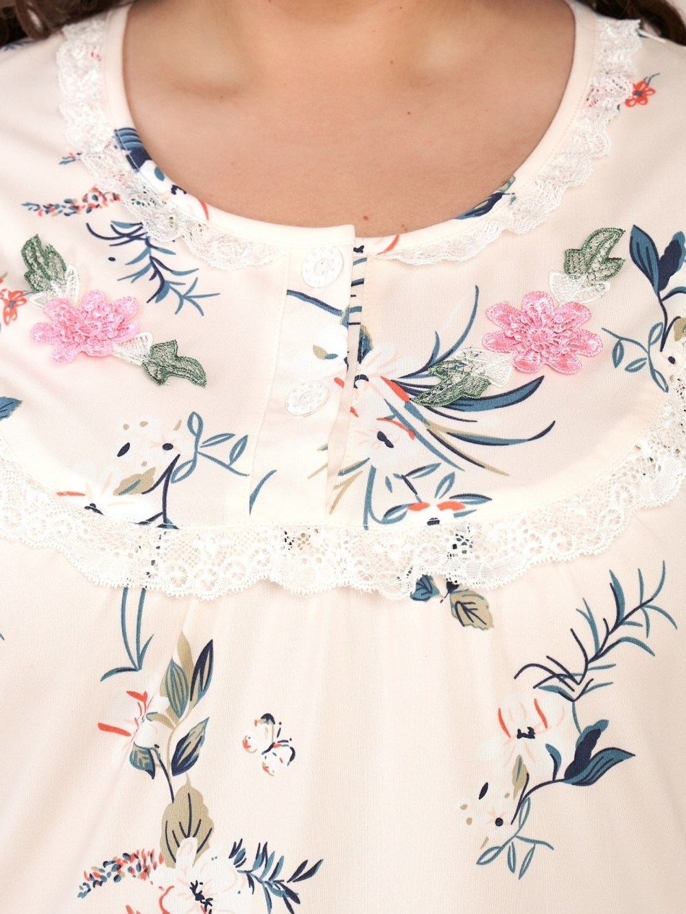 [m]Сорочка с к/р 7055-2В беж