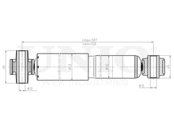 Амортизатор газовый задней подвески UNIO SAB-10439