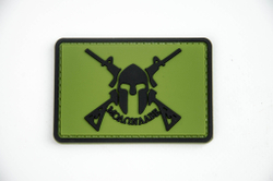 Шеврон Molon Labe Guns PVC. Олива