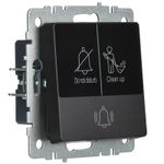 BRITE Кнопка звонка с индикацией для отелей 10А ВС10-1-9-БрЧ черный IEK