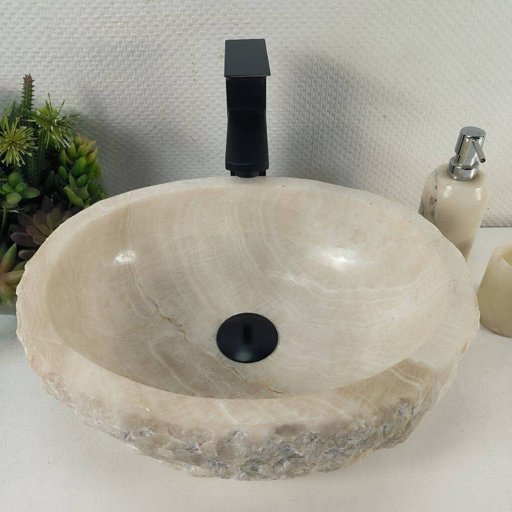 Каменная раковина из оникса Erozy White EO-04238 (42*33*15) 0212 из натурального камня