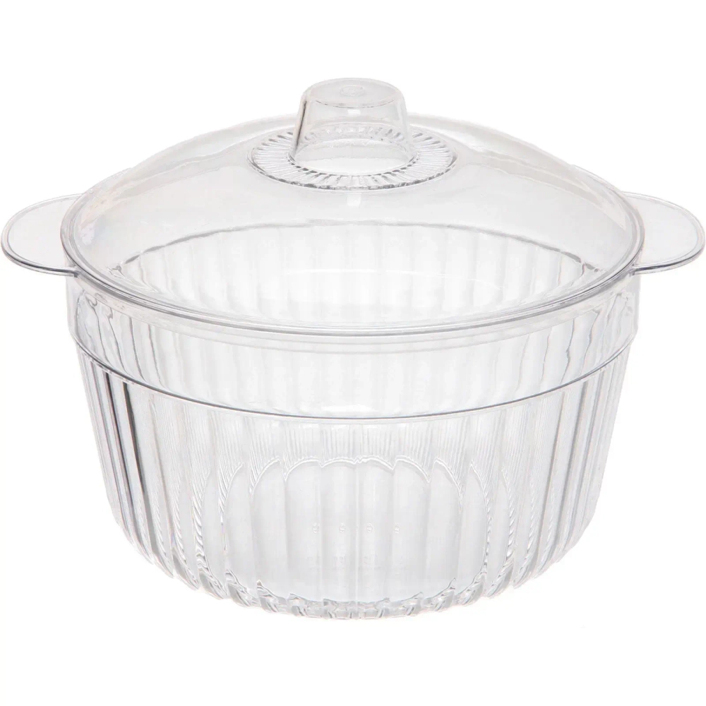 Салатник пластиковый «Terra» 2л с ручками и крышкой