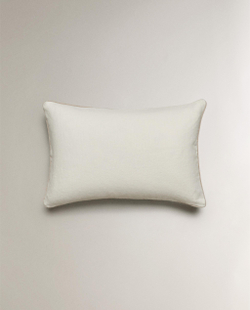 Zara Home наволочка декоративная из льна, белый, 40x60 см