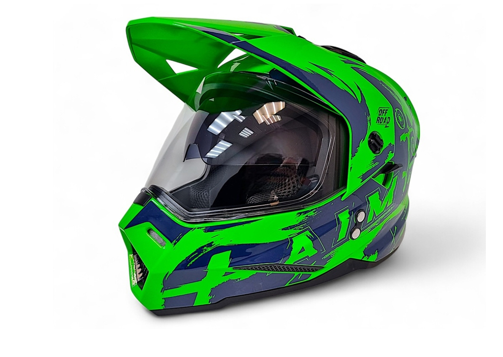 Шлем детский AiM JK802Y Green/Blue, Y/L