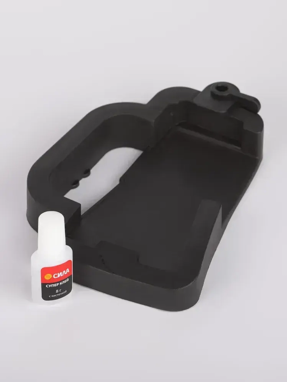 Супер клей СИЛА SSBL1-8 прозрачный секундный универсальный для пластика дерева резины с кисточкой / Цианоакрилатный суперклей 8г