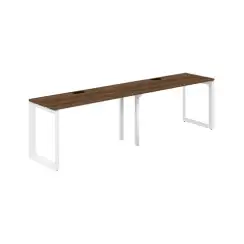 PR.224.DM.O59.WH / Рабочая станция s-b-s 2800х600х750 / профиль: 59х59 белый; столешница: дуб модена