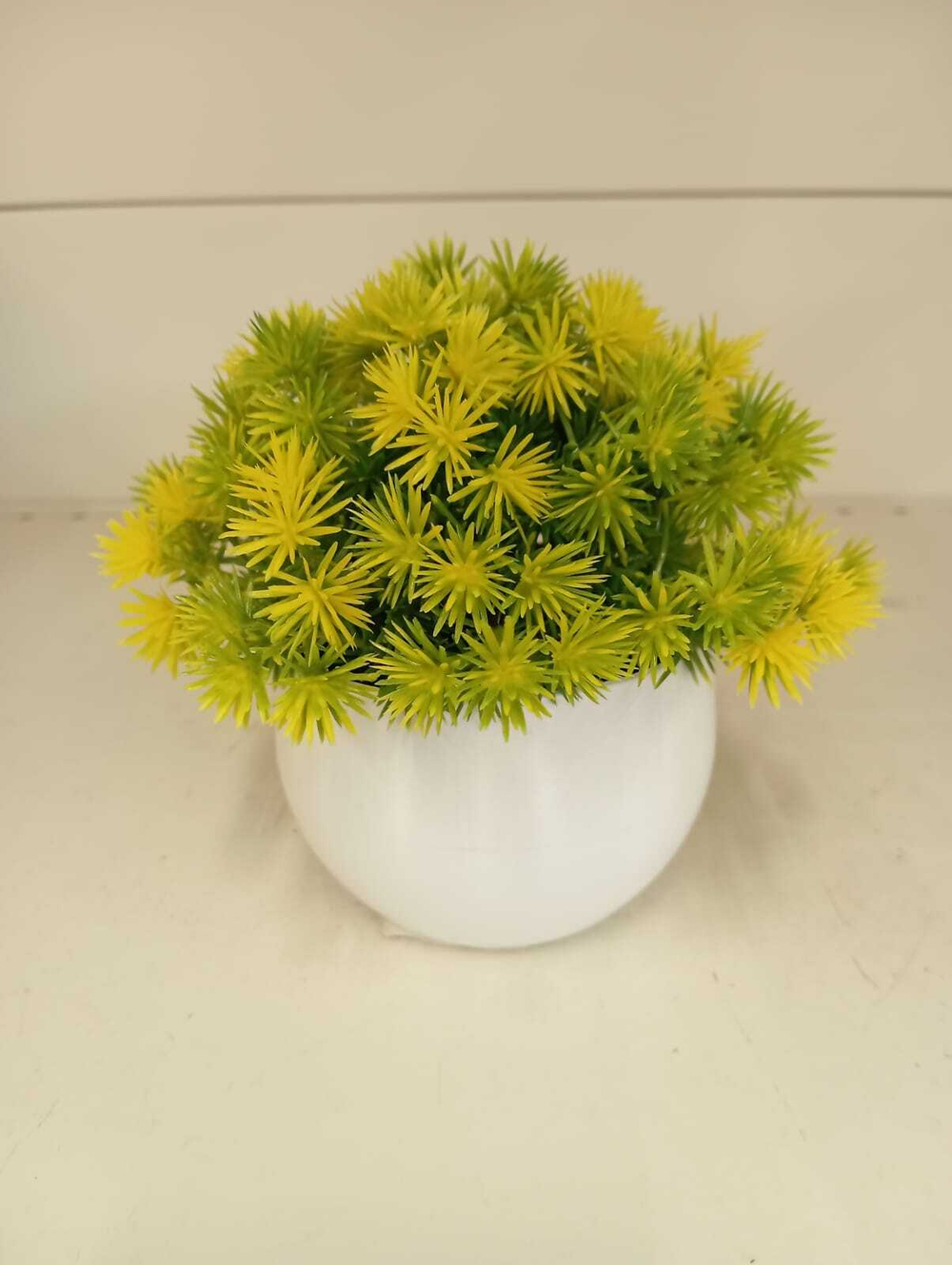 Растение искусственное в горшке Пушистые колючки 9х13см, микс