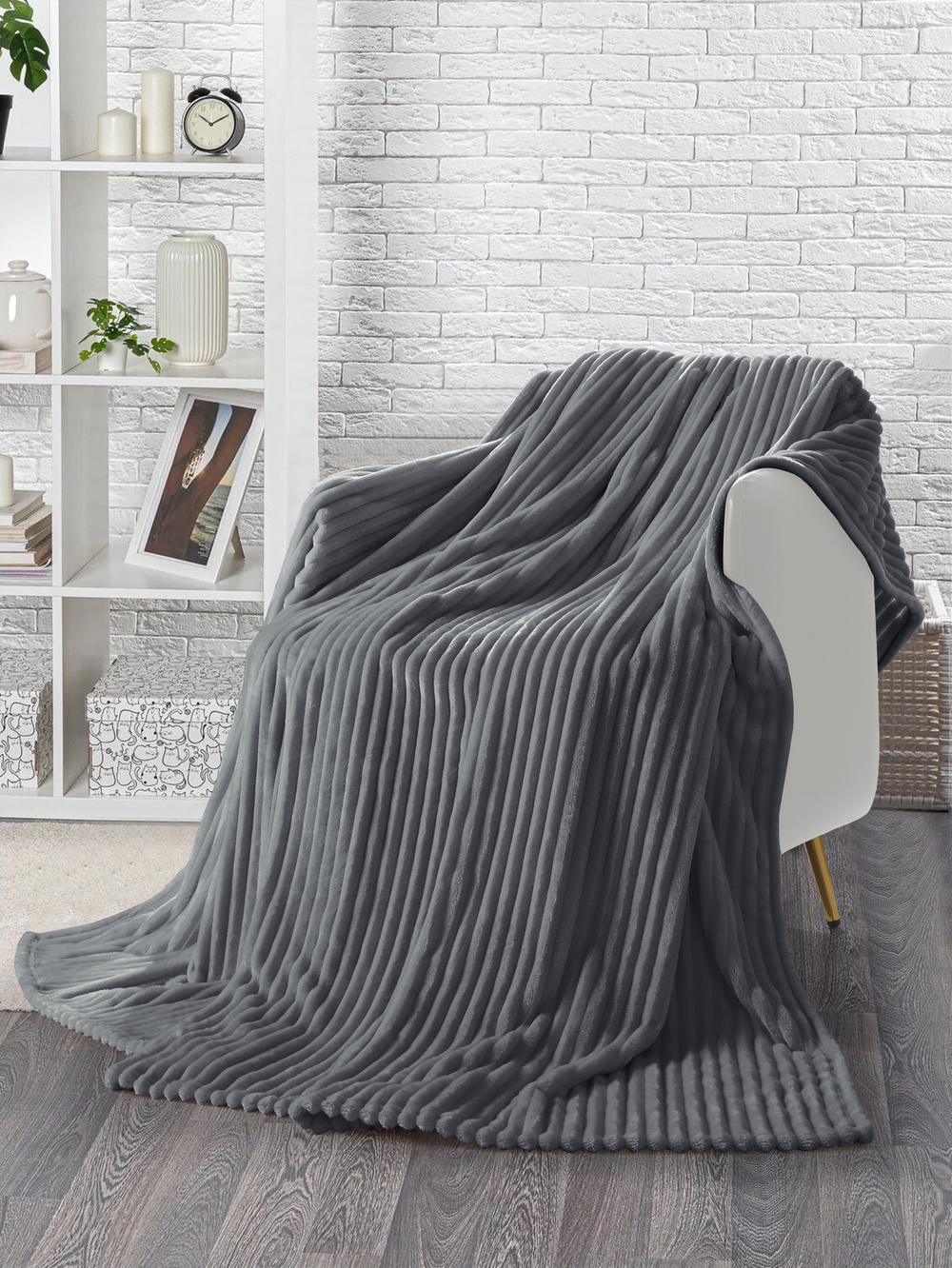 Плед велсофт 100х150 детский "ПВ11" (300гр/м2)