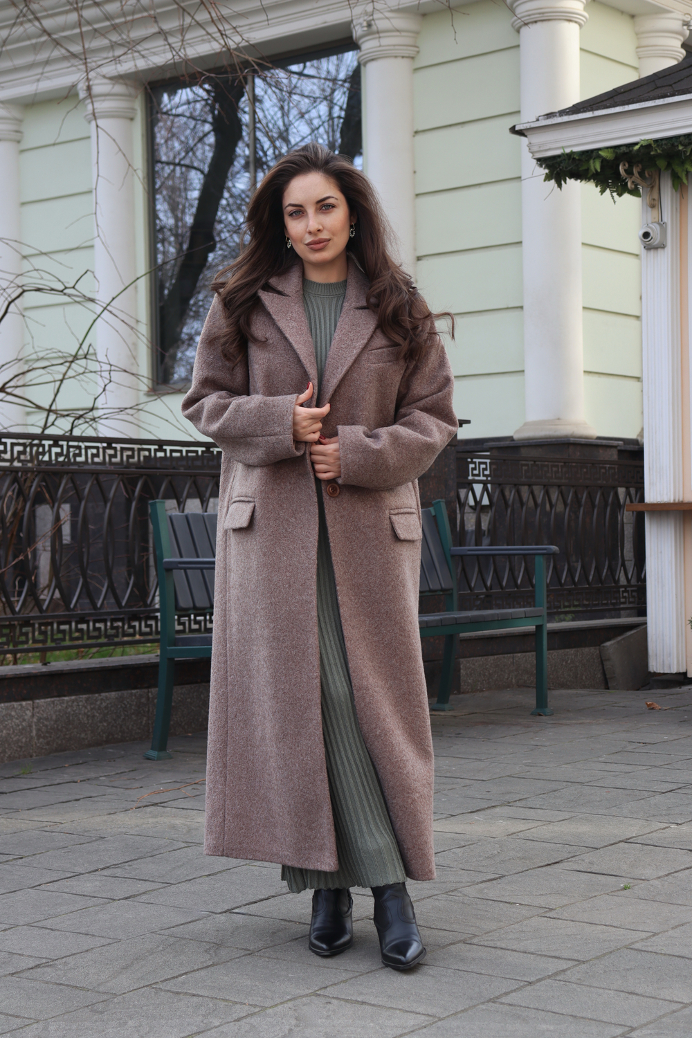 Пальто с мужского плеча из 100% шерсти