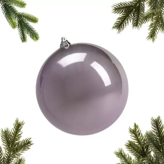 Шар пластиковый перламутр 200 мм., лиловый, ЕлкиТорг (150604)