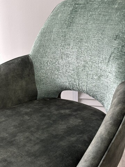 Стул BERRIES 360 град., Зеленый Loris-39, велюр/темно-зеленый 7525-156, велюр/ черный каркас, DISAUR