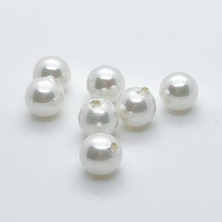 «Майорка» полупросверленная, цвет белый, 8 мм, цена за 1 шт