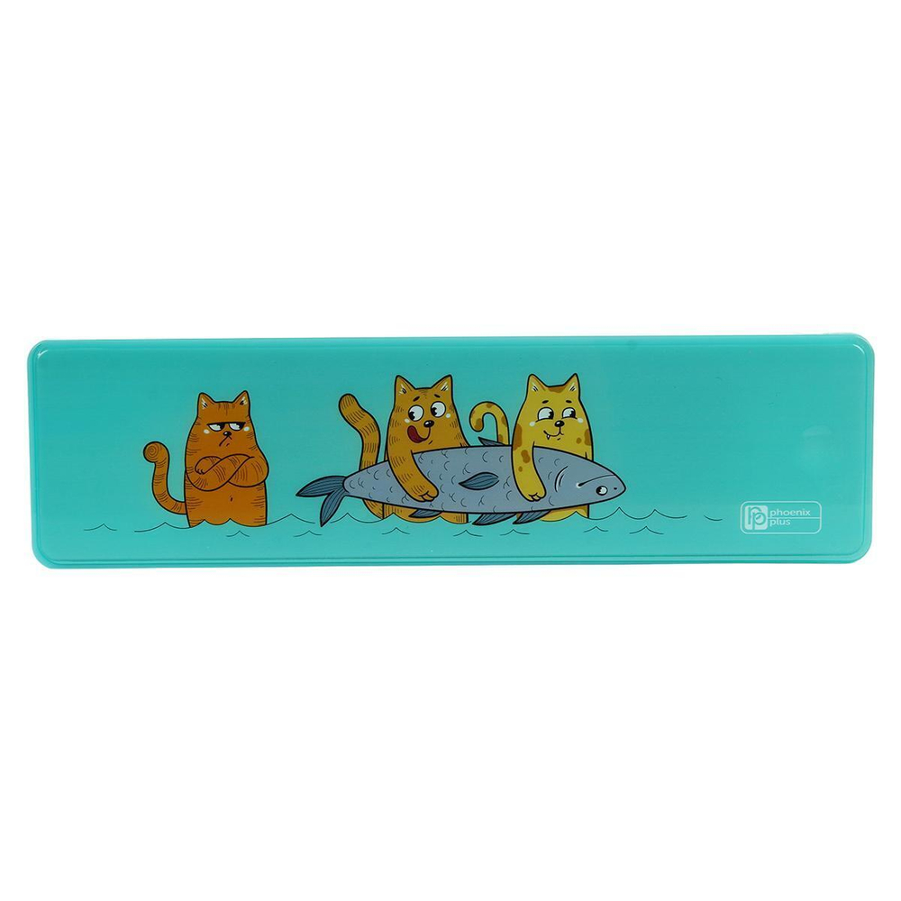 Пенал школьный 20х5.5х2.2 см "Три кота" (Феникс+)