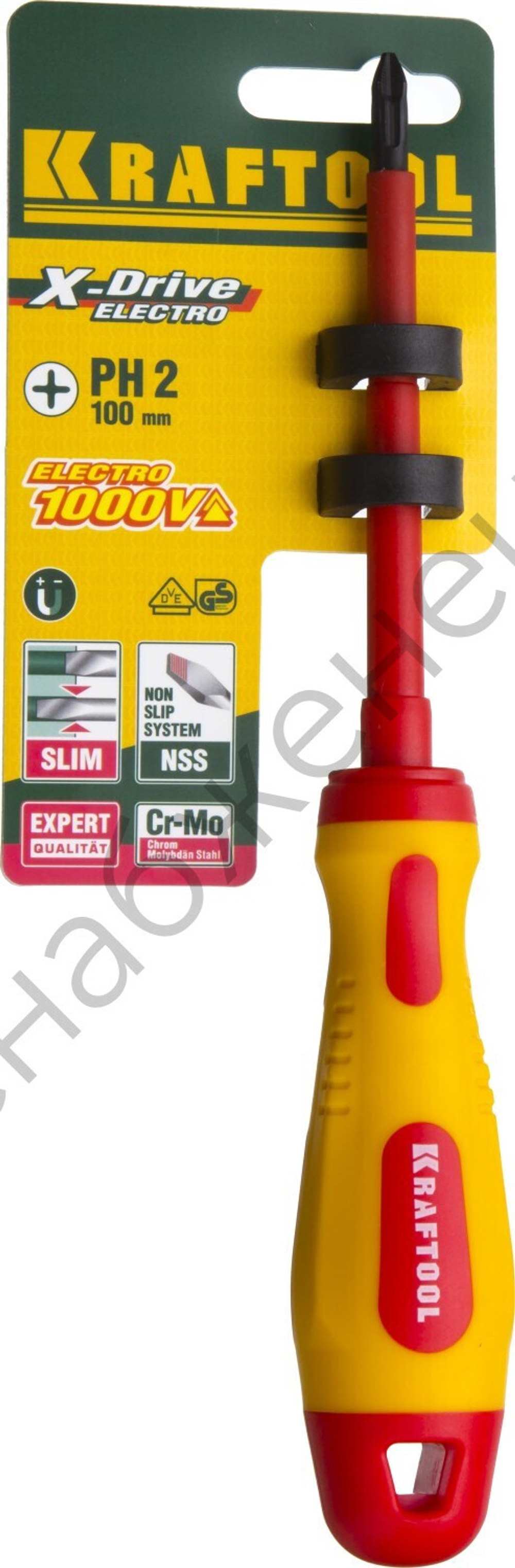 KRAFTOOL PH2х100 мм, Высоковольтная отвертка (250084-2-100)