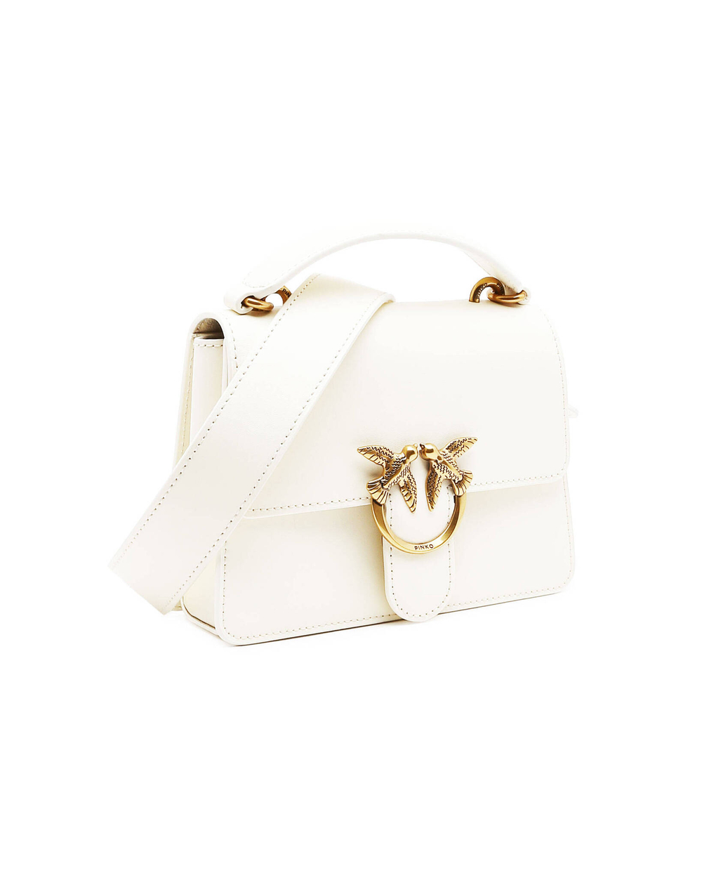 Кожаная сумка-трапеция Love One Mini Pinko - белый(100071 A0F1)