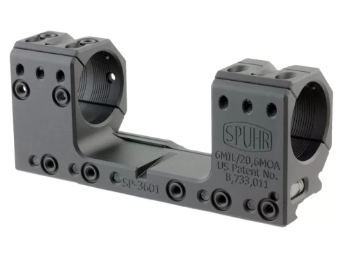 Кронштейн SPUHR Scope Mount 30мм на Picatinny, h=15мм, 6 MIL/20.6 MOA (SP-3601)