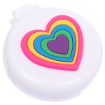 Расческа массажная детская складная «КАРАМЕЛЬ», сердце, цвет белый, d-6см (пакет с подвесом)