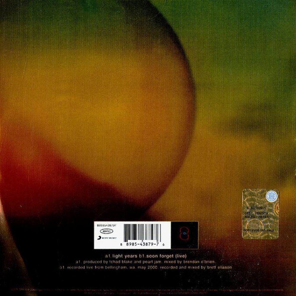 Pearl Jam / Light Years, Soon Forget (7" Vinyl Single)