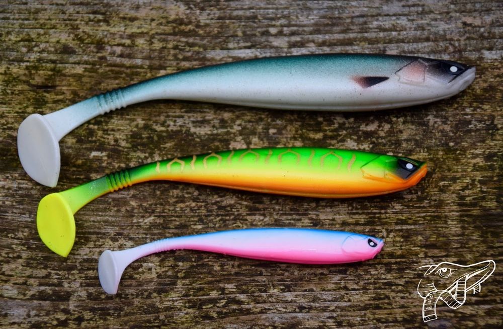 Виброхвост LUCKY JOHN Basara Soft Swim 3D, 2.5in (63 мм), цвет PG07, 8 шт/уп