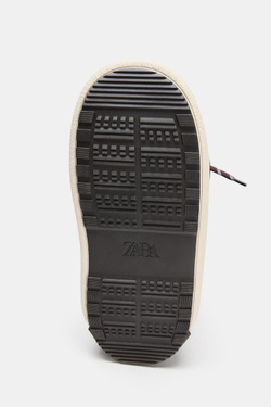 ZARA КОМБИНИРОВАННЫЕ БОТИНКИ, БОРДОВЫЙ/КРАСНЫЙ