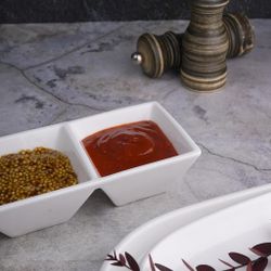 Менажница 23,5*8 см h4,6 см 3 отделения белая фарфор NEW P.L. Proff Cuisine [3]