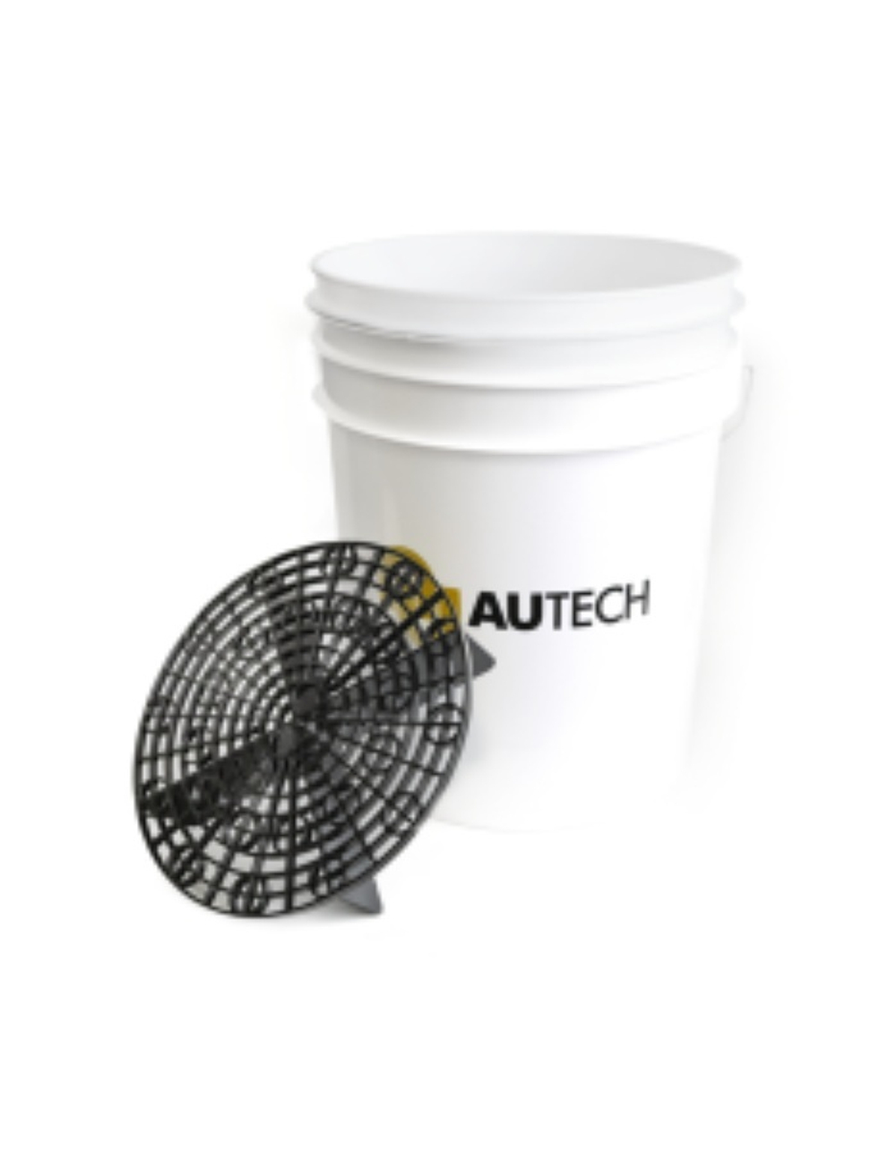 AuTech Ведро для мойки автомобиля с пескоотделителем, белое (1-н паз)