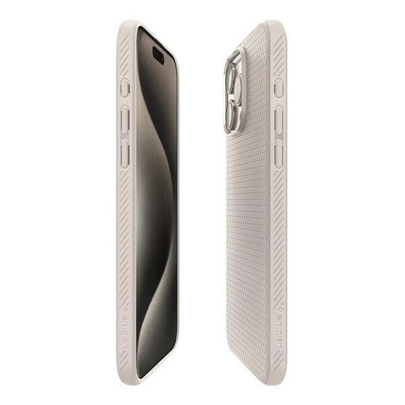 Чехол Spigen Liquid Air для iPhone 15 Pro Max (ACS07212) Natural Titanium / Серый