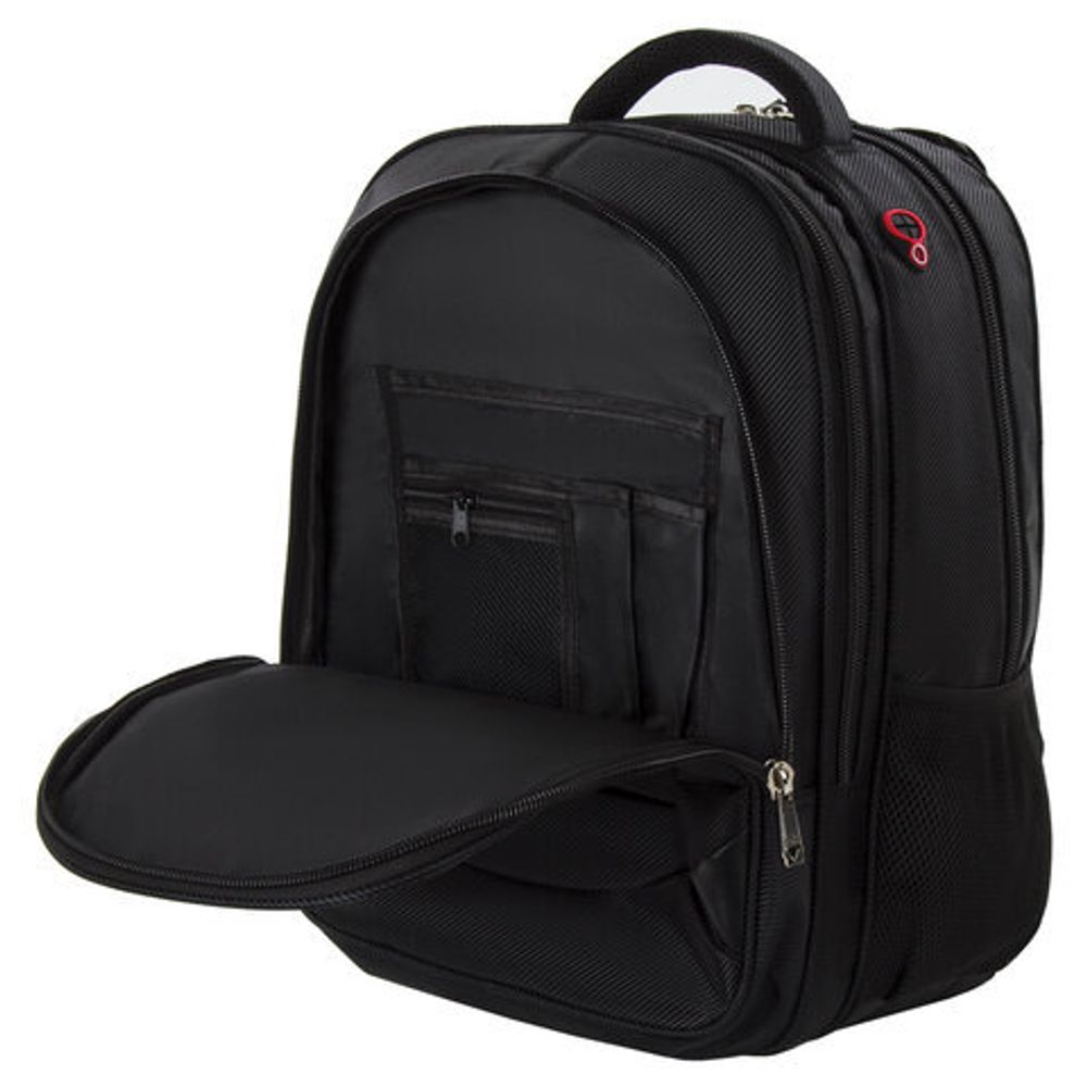 Рюкзак BRAUBERG "Flagman", размер 46х35х25 см, 35 л, ткань, черно-красный, 224454