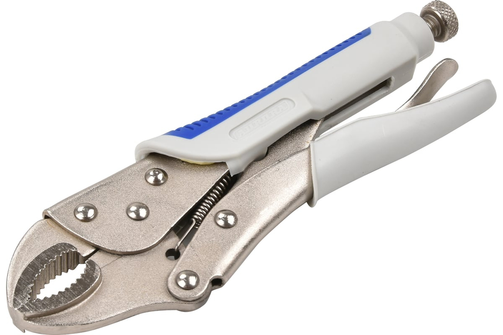 Ручной зажим с полукруглыми губкам и фиксатором 220мм 40429