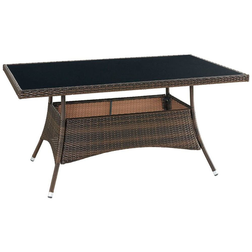 Стол из ротанга 150*90 см Руардин «Ruardean» — Dark Brown