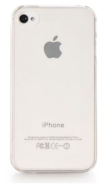 Чехол накладка iPhone 4/4S пластик Soft touch прозрачный