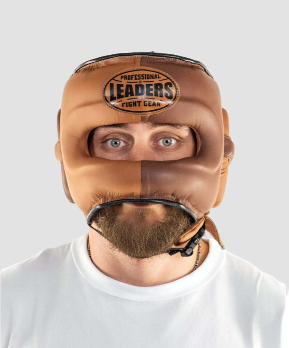 ШЛЕМ БОКСЕРСКИЙ LEADERS LS С БАМПЕРНОЙ ЗАЩИТОЙ HERITAGE BR/BG 1/2